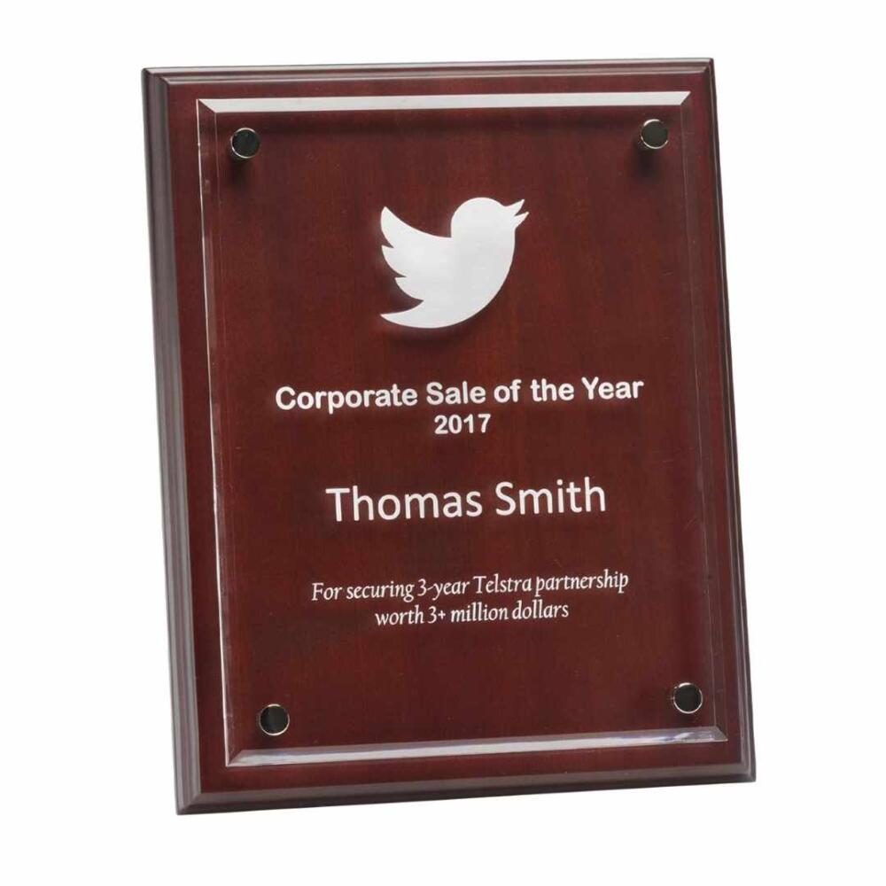 TOP QUALITY FLOATING ACRYLIC PLAQUE (TC24 PAC6 8 11)